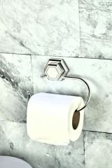 Best Hırdavat Altıgen Yapışkanlı Gümüş Açık Tuvalet Kağıtlığı Wc Kağıtlık Tutucu