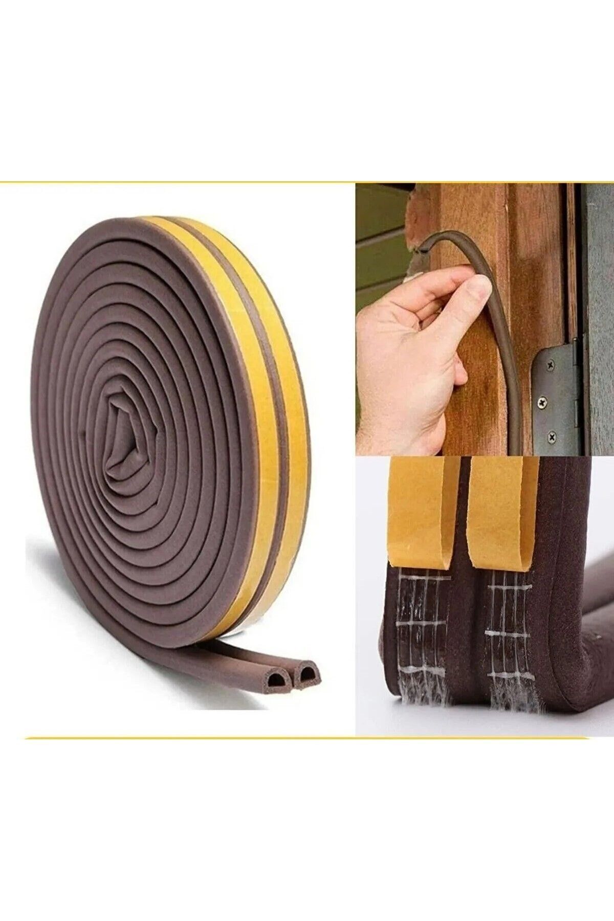 Best Hırdavat Kapı Pencere Bandı Kauçuk Kahverengi 2x3m=6m