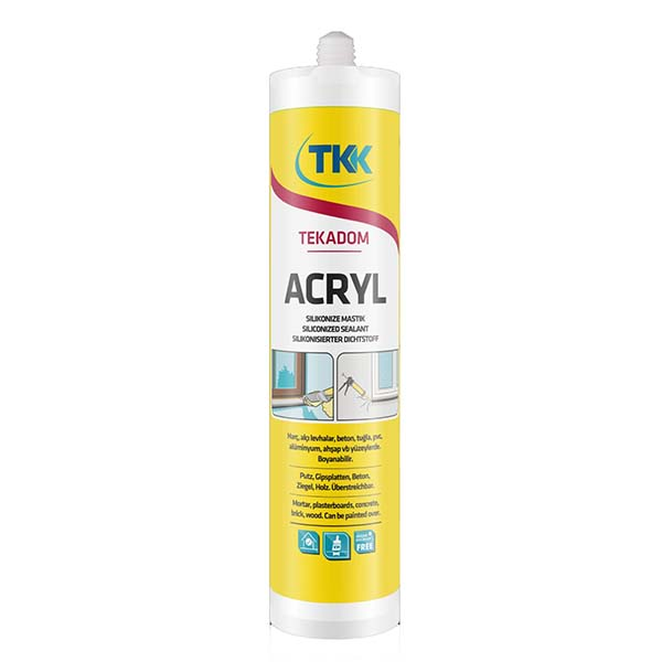 Tekadom Silikonize Mastik Beyaz 500g