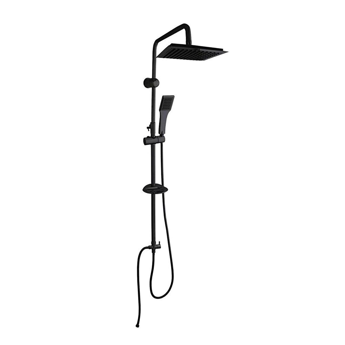 Fleko Duş Seti Siyah DS01-BC Vektör Black Rain Duş Sistemi